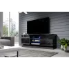 TV spintelė Cama Meble QIU 160 – juodas blizgus MDF, 1600×420×570 mm