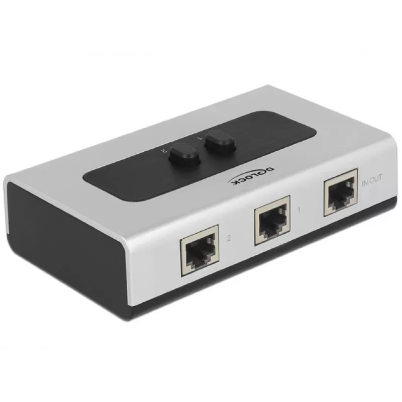 Hub DeLOCK 87673 1000 Mbit/s Juodai Pilkas