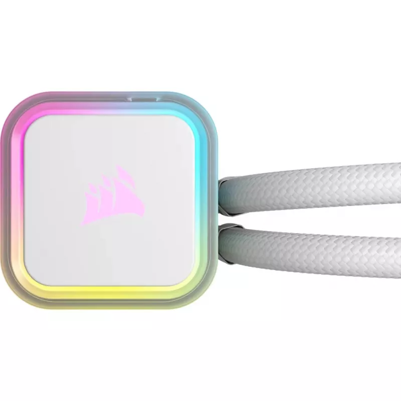 CORSAIR iCUE H100i RGB ELITE procesorių skysčio aušinimo sistema 1 vnt. balta 120 mm