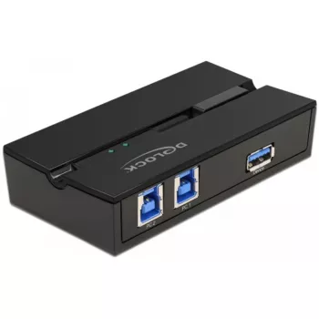 DeLOCK 11495 USB 3.0 jungiklis 5 Gbit/s juodas plastikinis