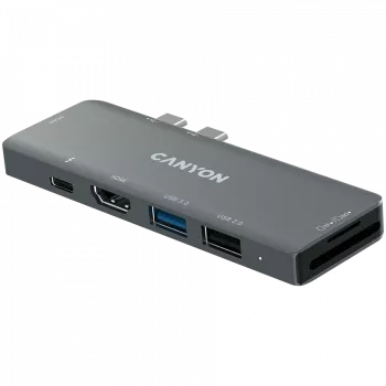 Canyon DS-5 USB 2.0 Type-C pilka SD kortelių skaitytuvas 60 Hz