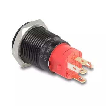 Mygtukinis jungiklis DELOCK 22013 16 mm 12 V juodas