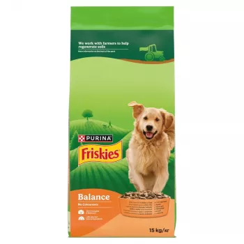 PURINA Friskies Balance Vištiena su jautiena ir daržovėmis - sausas šunų ėdalas - 15kg