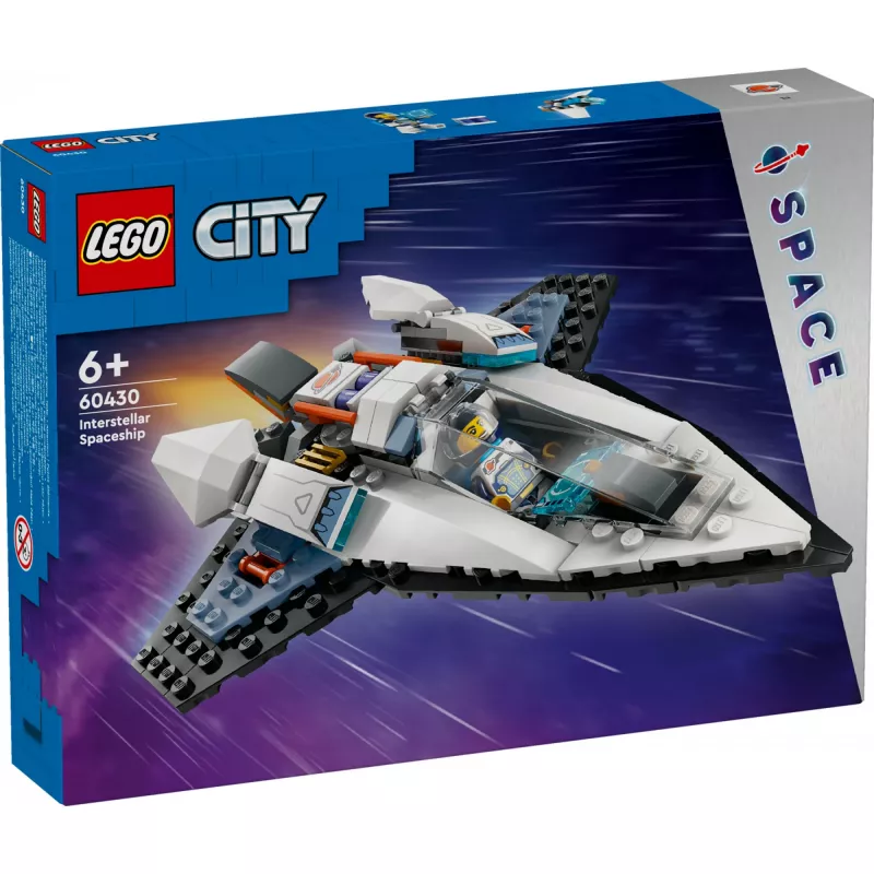 LEGO City 60430 kosminis laivas tarp žvaigždžių, kaladėlių rinkinys, 240 elementų, 1 žmogeliukas, nuo 6 metų