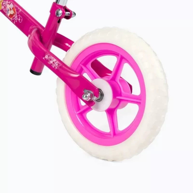 Dviračio pusiausvyros treniruoklis HUFFY Princess 10 colių vaikams, be pedalų, lengvas rėmas, putplasčio padangos