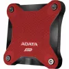 Išorinis SSD ADATA SD620 1 TB, nešiojamas USB 3.2 Gen 2 (Micro-USB B), skaitymas 520 MB/s, rašymas 460 MB/s, atsparus smūgiams, raudonas