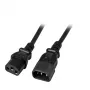 EFB-Elektronik IEC maitinimo ilginimo kabelis C14 180° - C13 180°, juodas, 1,0 m, 3 x 0,75 mm²