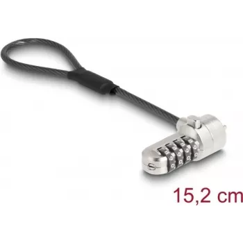 Nešiojamojo kompiuterio apsauginis kabelis Navilock 20942 — 15,2 cm kabelis Kensington lizdui