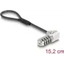Nešiojamojo kompiuterio apsauginis kabelis Navilock 20942 — 15,2 cm kabelis Kensington lizdui