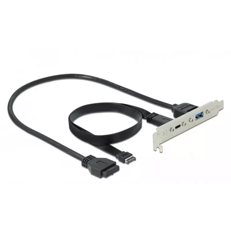 DeLOCK 89934 lizdo juostelė su 1 x USB Type-C ir 1 x USB Type-A prievadu