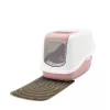 Uždaras katės tualetas Savic Nestor White-Pink, su gaubtu, 56×39×38,5 cm