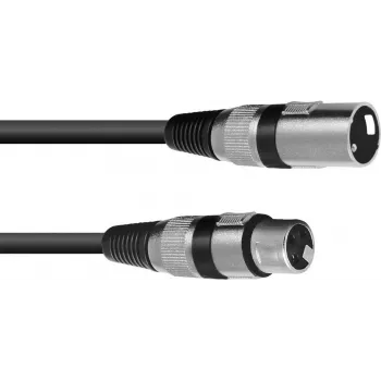 XLR jungiamasis laidas Omnitronic 30220400 — 1x XRL kištukas (vyriškas) į 1x XRL lizdas (moteriškas), 0,5 m