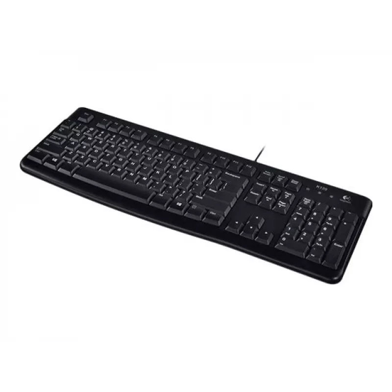 LOGITECH K120 laidinė klaviatūra, USB, QWERTZ, juoda