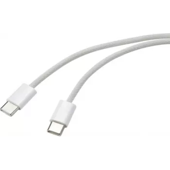 Renkforce USB kabelis USB-C® kištukas, USB-C® kištukas 1,00 m Baltas Vytos poros RF-6056878