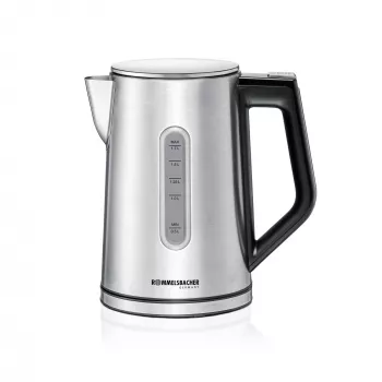 Elektrinis virdulys Rommelsbacher WK 3000 — 1,7 l, 3000 W, nerūdijantis plienas ir juoda