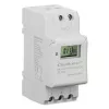 DIN bėgelio elektroninis laikmatis QOLTEC 50983, maitinamas baterija, automatikos grandinėms
