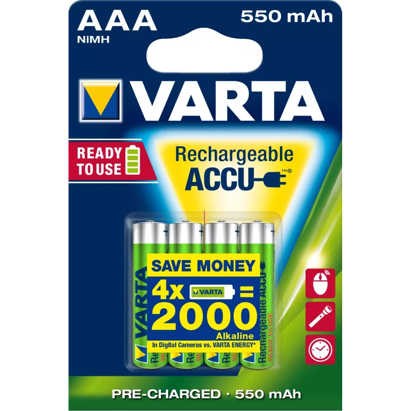 Įkraunama baterija Varta Ready2Use HR03 AAA 4vnt