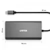 UNITEK uHUB O8+ 8-in-1 USB-C stotelė, pilka, aliuminis, 100W PD