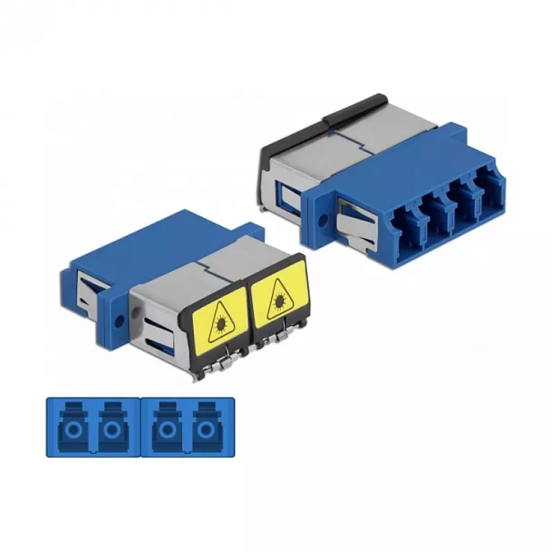 Optiminis skaidulinis jungiklis DeLOCK 86903 LC Quad moteris į LC Quad moteris Vienmodis Mėlynas