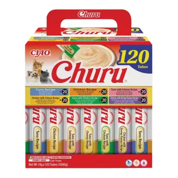 INABA Churu Tuna and chicken mix - katės skanėstai - 120x14g