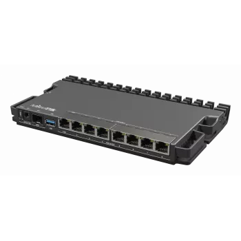 Laidininis maršrutizatorius MikroTik RB5009UPR+S+IN — 8x RJ-45 PoE prievadai, 2,5GbE, SFP+ lizdas, RouterOS