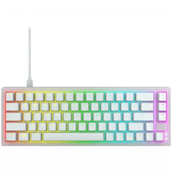 CHERRY K5V2 kompaktiška žaidimų klaviatūra, 67 klavišų, RGB LED, balta