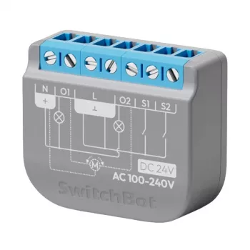 Relinė jungtis SwitchBot Relay Switch 2PM dviejų kanalų W5502320 – dviejų kanalų relė išmaniajam valdymui