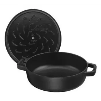 ZWILLING STAUB BRAISERS apvali keptuvė 28 cm, juoda, dugno Ø 22,2 cm