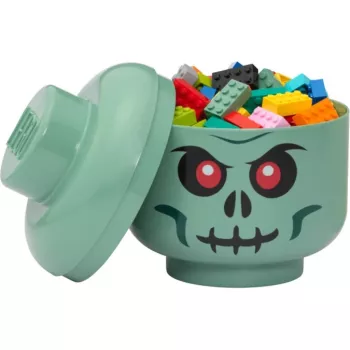 Laikymo dėžė Room Copenhagen LEGO Galvos Skeletas maža, žalia/juoda