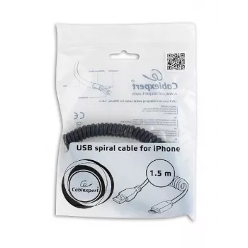 Lightning kabelis Gembird CC-LMAM-1.5M — 1,5 m, Lightning į USB-A, juodas