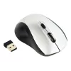 Belaidė optinė pelė Gembird MUSW-4B-02-BS, RF, ambidekstrinė, 1600 DPI, 4 mygtukai, sidabrinė/juoda
