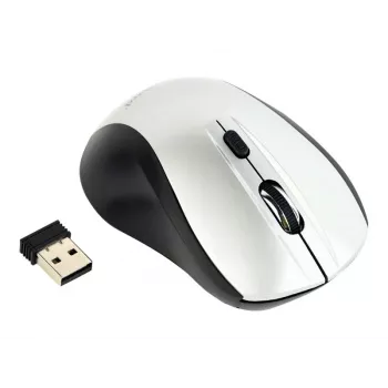 Belaidė optinė pelė Gembird MUSW-4B-02-BS, RF, ambidekstrinė, 1600 DPI, 4 mygtukai, sidabrinė/juoda