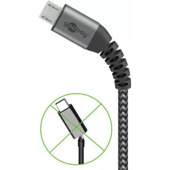 Wentronic 49283 Mobiliojo telefono laidas pilkas