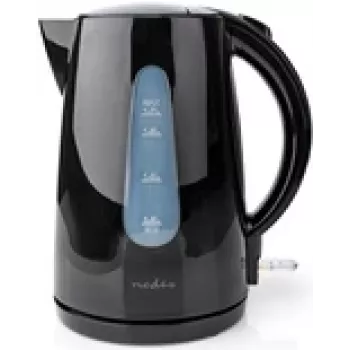 Nedis KAWK130EBK - 1,7 l - 2200 W - Juodas - Plastikinis - Vandens lygio indikatorius - Belaidis (KAWK130EBK)