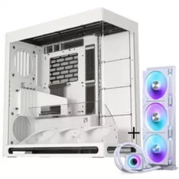 HAVN HS 420 VGPU PC-Enclosure + PHANTEKS Glacier One 420D30 X2 DRGB AiO skysčio aušinimas - 420 mm, balta