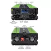 Qoltec Monolith įtampos keitiklis | Baterijos įkrovimas | UPS | 2000W | 4000W | 12V į 230V | Grynas sinusas | LCD juodas-žalias