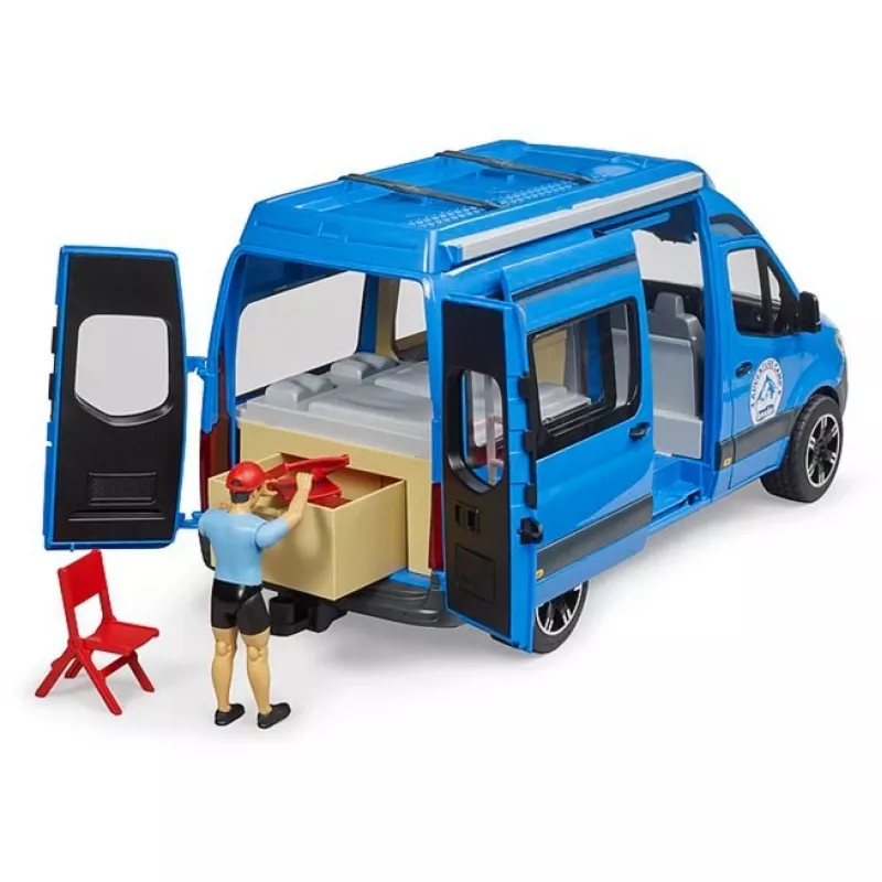 BRUDER Camper MB Sprinter 02684 su vairuotoju – plastikinis mastelio modelis