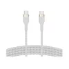 Belkin BOOST↑CHARGE PRO Flex USB-C laidas 1 m USB 2.0 USB-C baltas (CAB011BT1MWH)