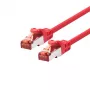 Tinklo kabelis LOGON TCF66F015R RJ-45 Cat6a 1,5 m Raudonas