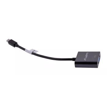 Adapterio laidas VGA (D-Sub) į Mini DisplayPort LANBERG AD-0006-BK, 0,2 m, DisplayPort 1.2, 1920×1200@60Hz, moteriška MiniDP, juoda