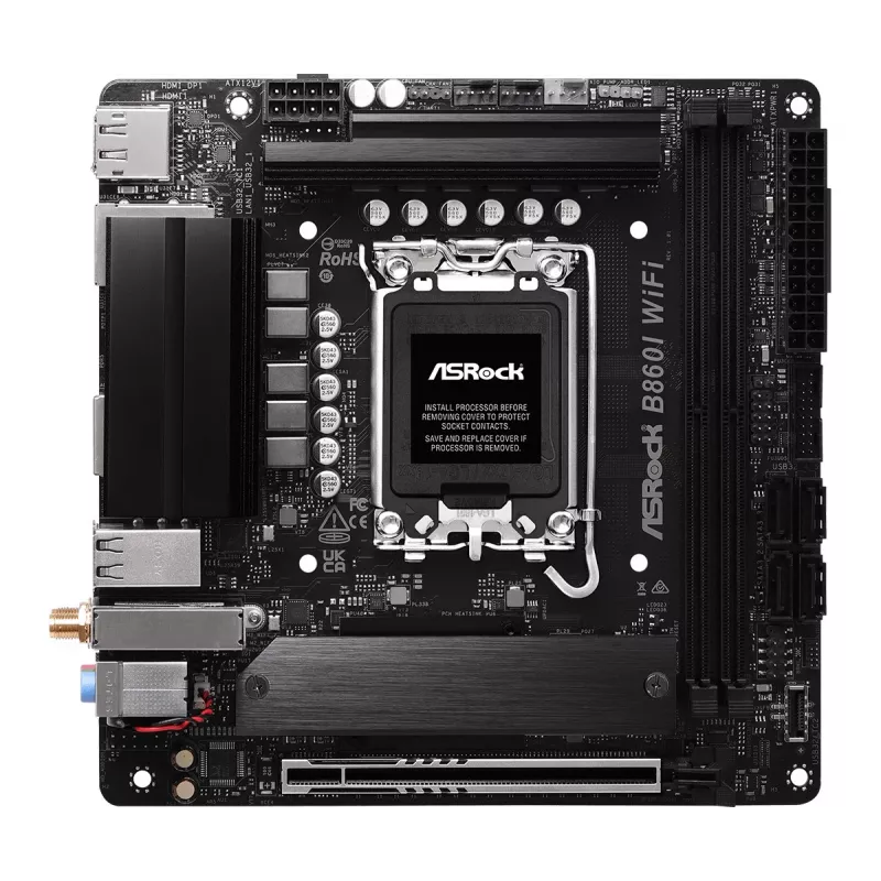 ASRock B860I WiFi Mini-ITX pagrindinė plokštė