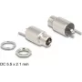 DeLOCK DC jungtis moteriška 5,5 x 2,1 mm skirta litavimui, skirta montuoti į skydelį, 20 V 10 A