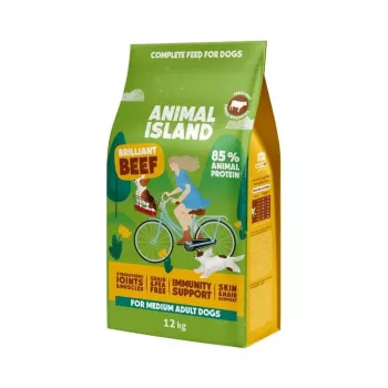 ANIMAL ISLAND Brilliant beef - sausas šunų ėdalas - 12kg