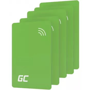 NFC prieigos kortelių rinkinys (5 vnt.), skirtas Green Cell HabuDen EVGCAKNFC5 elektromobilių įkrovimo stočiai