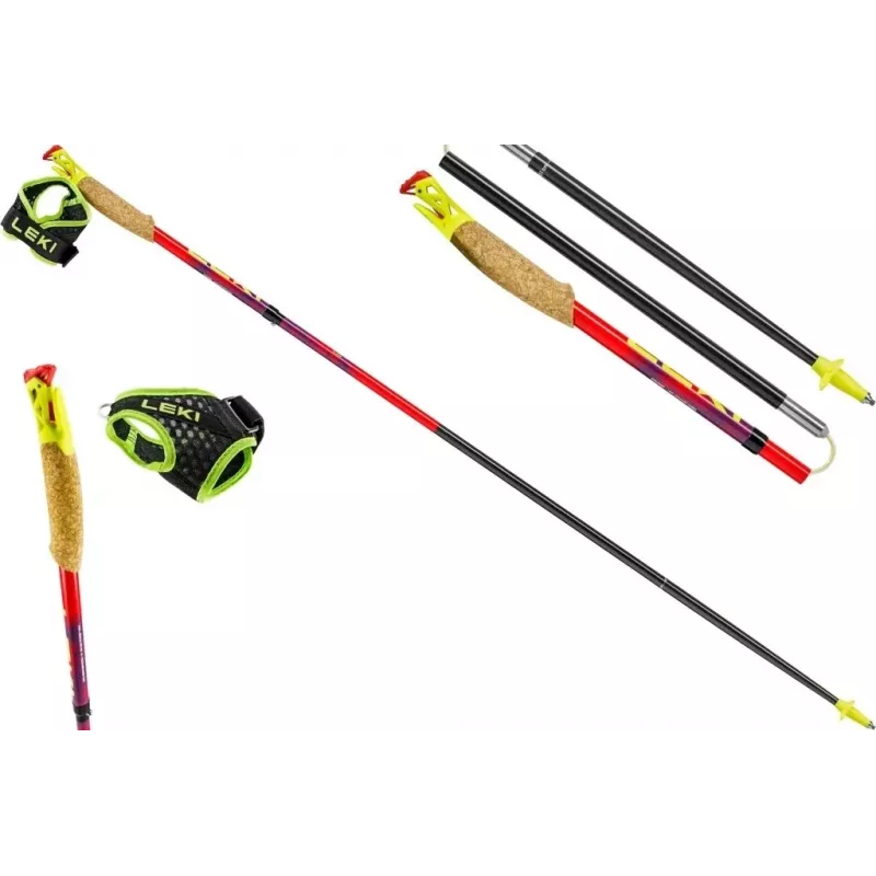 Trekkingo lazdos Leki TRL Ultratrail FX One 115 cm, raudona