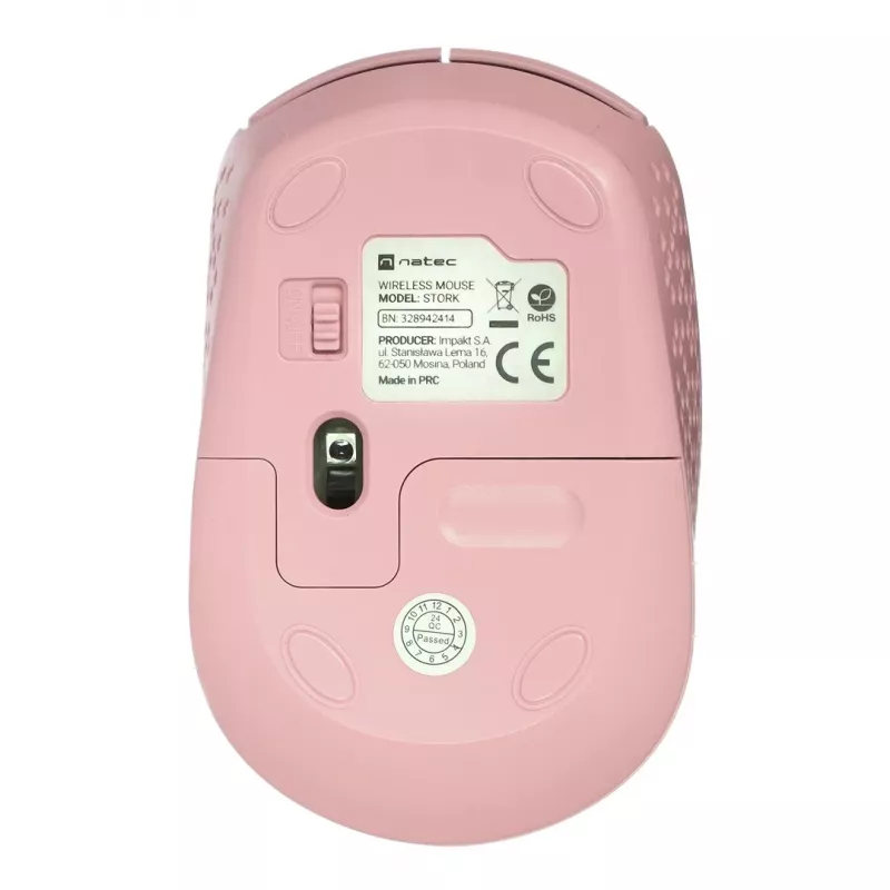 NATEC STORK pelė Home Ambidextrous RF Wireless + USB Type-A Optinė 1600 DPI