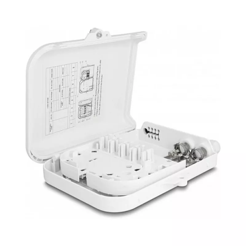 DeLOCK 8 prievadų optinė skirstomoji dėžė, IP65, balta
