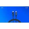 Savio CL-174 USB-C–USB-C kabelis, 100 W, Power Delivery/Quick Charge, skaitmeninis ekranas, 1 m, žalias