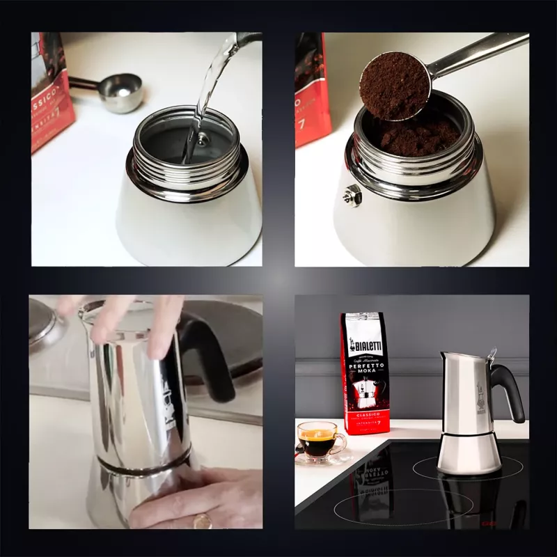 Bialetti Venus dėžutė Moka puodas 0,5 L Sidabrinis