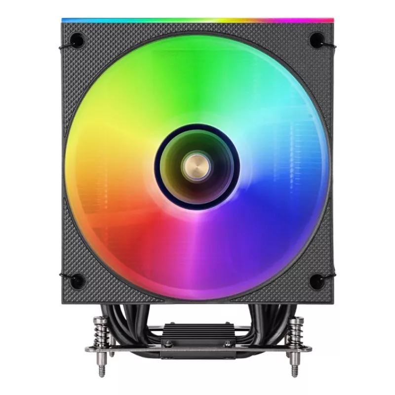 Oro aušintuvas TACENS Mars Gaming MCPU-LCD, 120 mm ventiliatorius, TDP 300 W, palaiko LGA1700/1200/115x/1366 ir AM4/AM5, juodas
